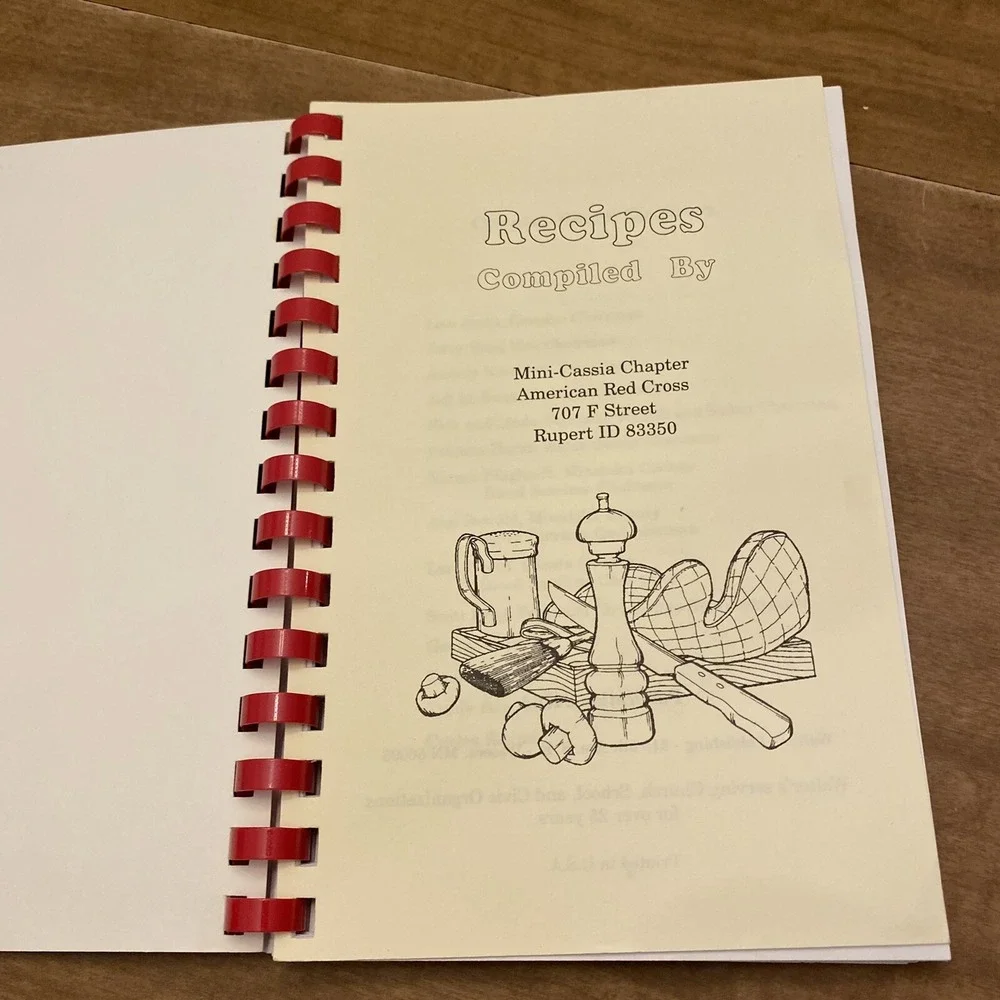 VTG Mini-Cassia American Red Cross Cookbook Rupert Idaho Community Recipes